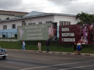 The first of many government-sponsored billboards and murals we saw 