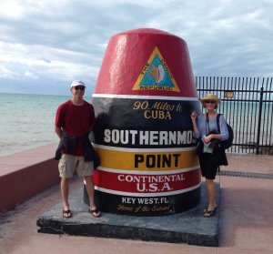 In Key West a marker indicates the southernmost point in the continental U.S. (just 90 miles from Cuba!)