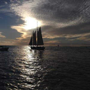 Sailing into the sunset