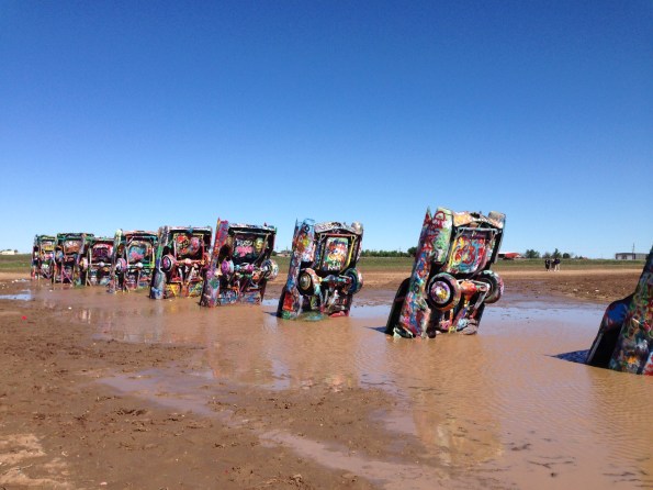 The Cadillac Ranch outside of Amarillo, TX.