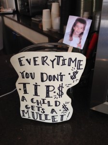 I did put a tip in this jar (you parents and grandparents can thank me).