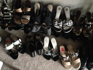 This is just a small portion of her shoe collection... which puts mine to shame.