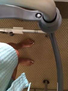 At least my nail polish matches my walker.